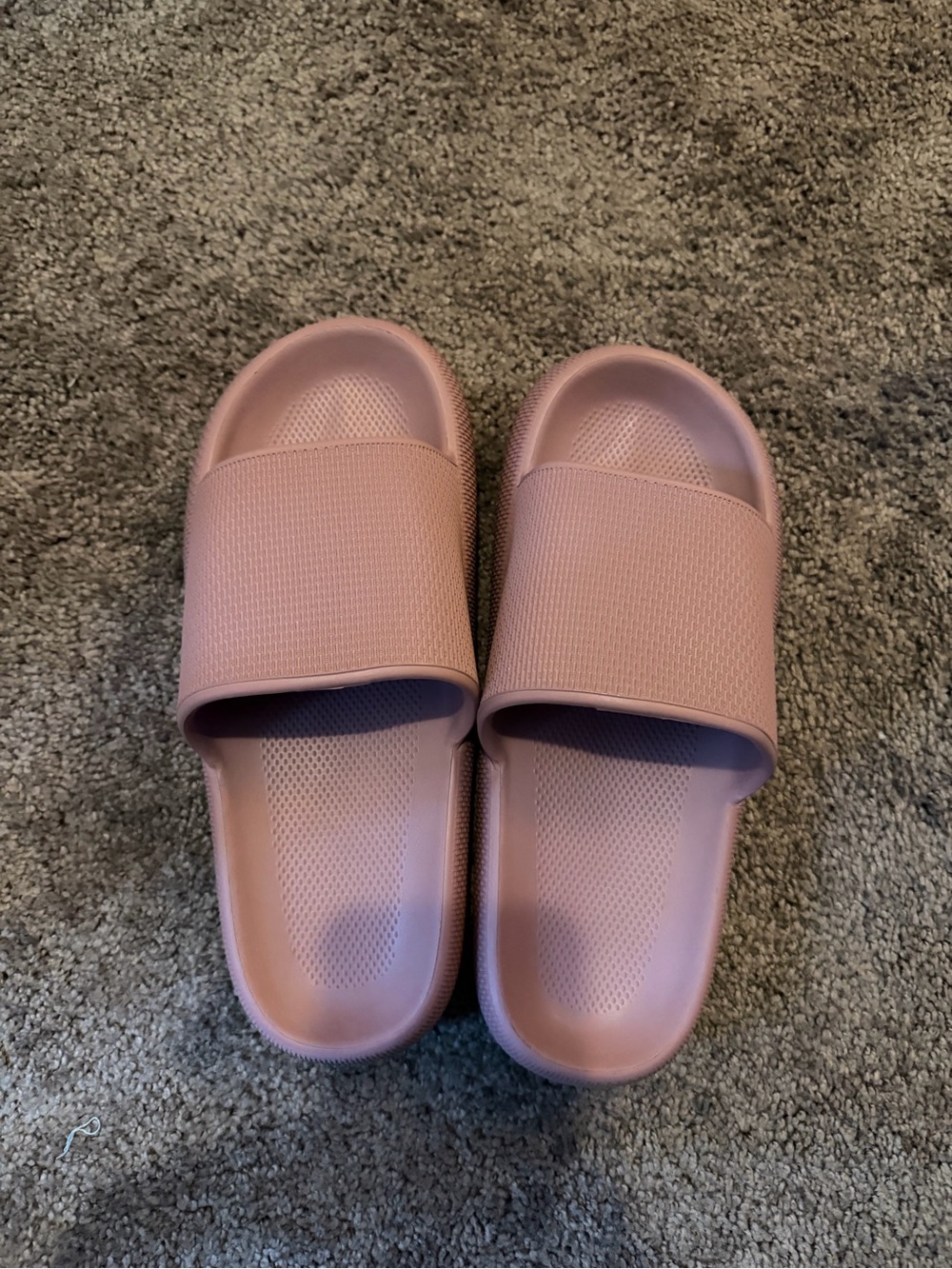 Minimalist Slide Sandals in Dusty Rose